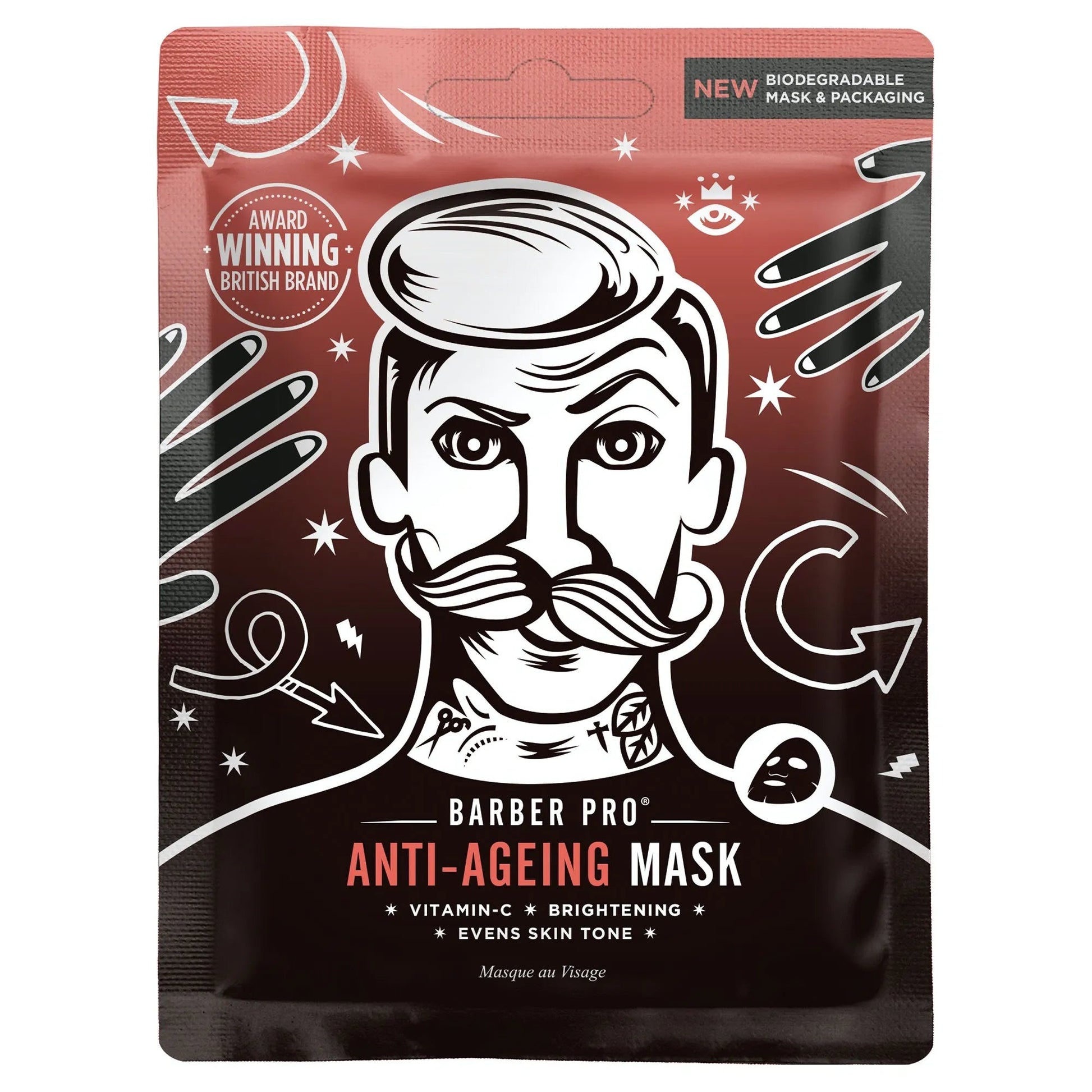 BARBER PRO Anti-Ageing Vitamin C Sheet Mask - La Para London