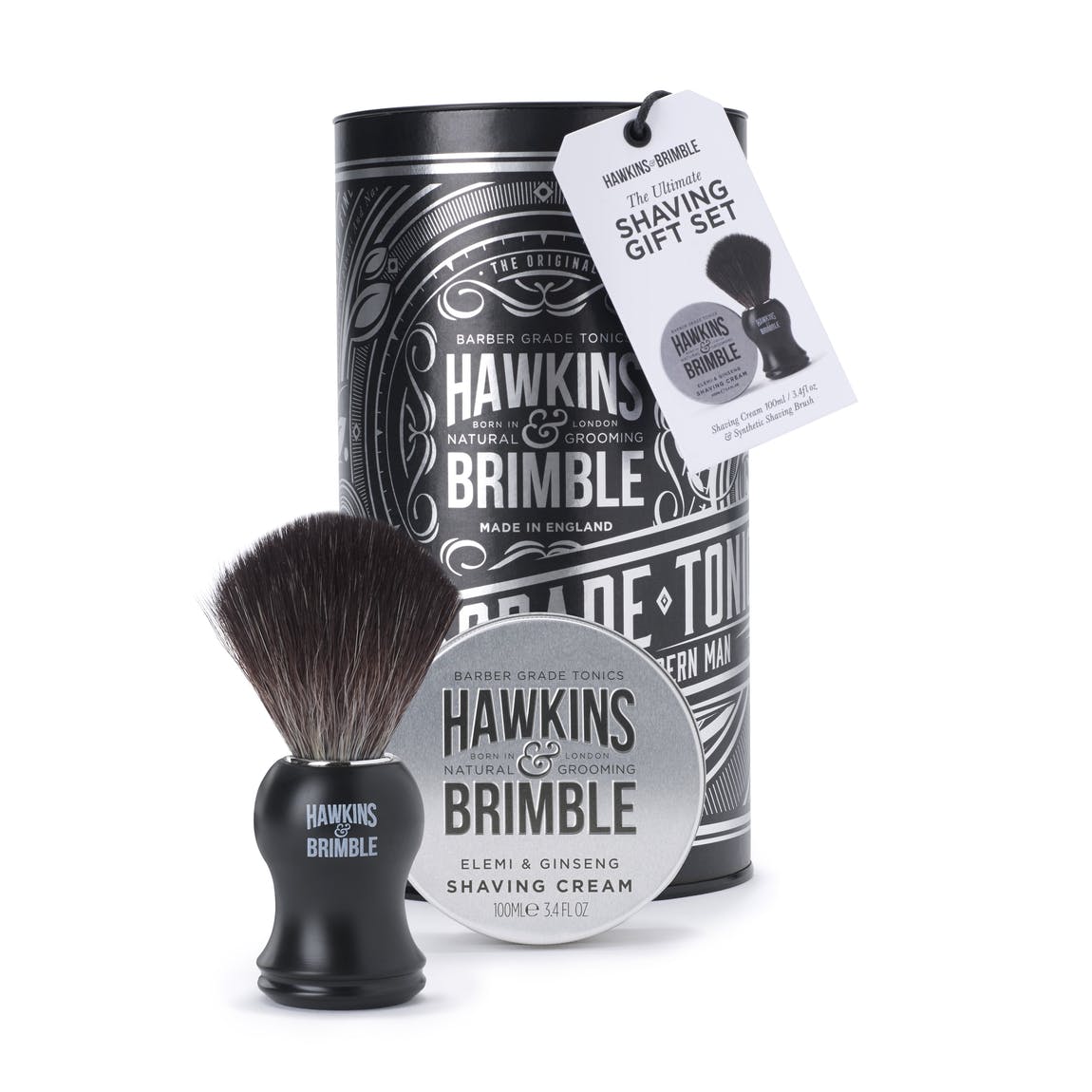 Hawkins & Brimble Shaving Gift Set 2pc (Shave Brush & Shave Cream) - La Para London