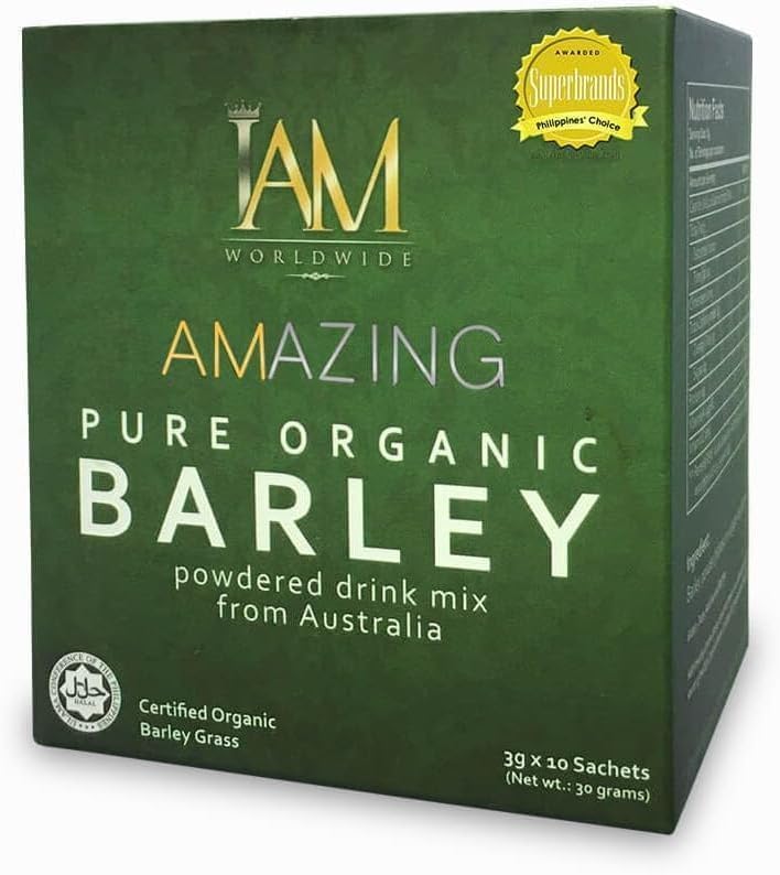 IAM Worldwide Amazing Pure Organic Barley Powdered Drink 3g x 10 Sachets