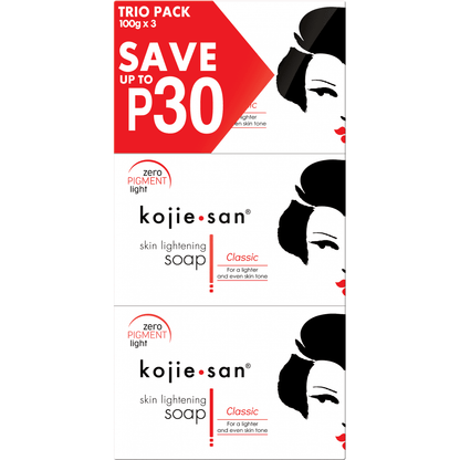 Kojie San Soap Skin Lightening & Brightening Soap 100g x 3
