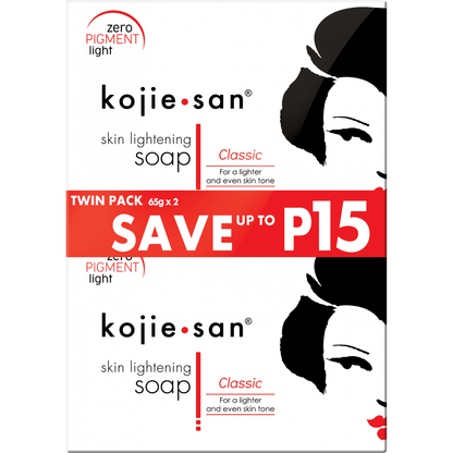 Kojie San Soap Skin Lightening & Brightening Soap 65g x 2
