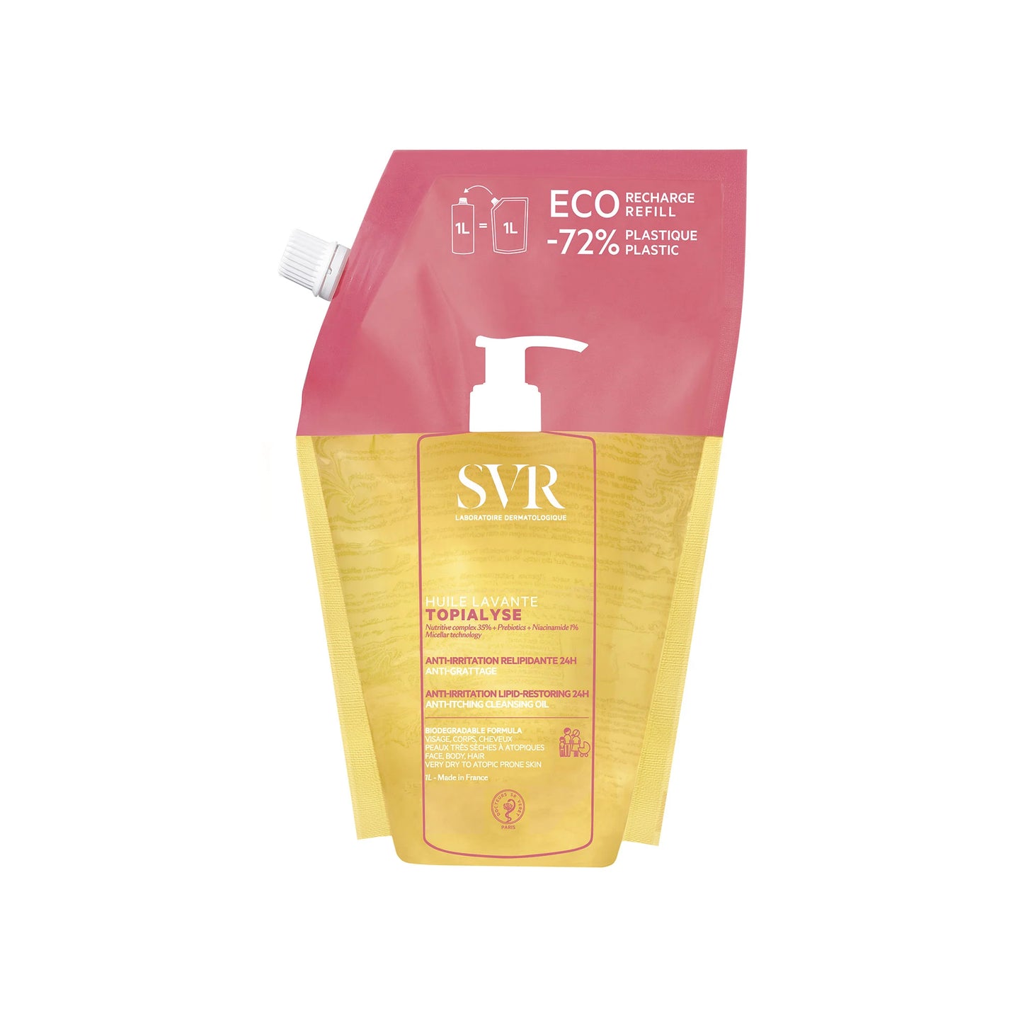 SVR TOPIALYSE Micellar Oil Wash Eco-Recharge Refill Pack 1L
