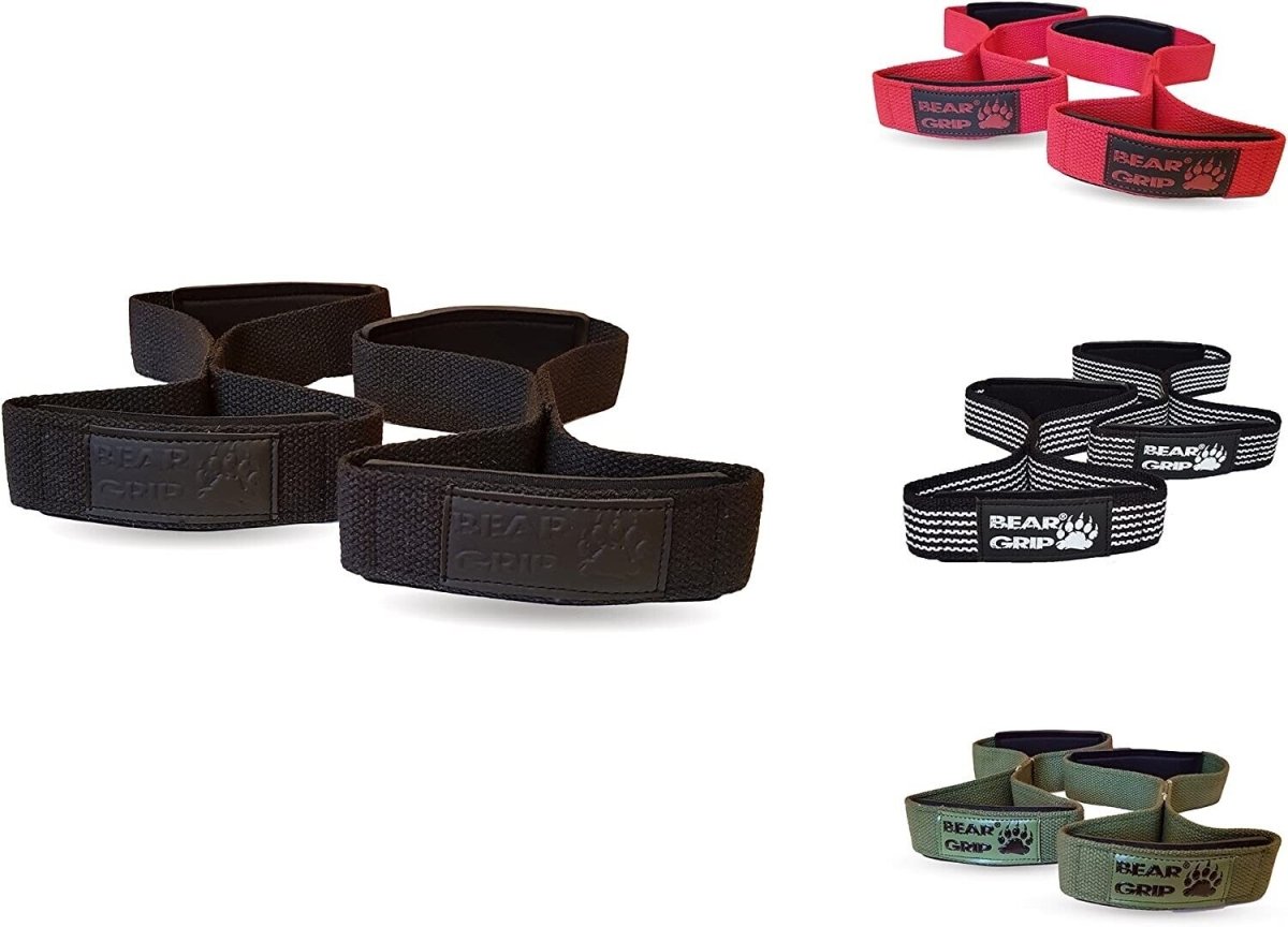 Bear Grip - Premium Figure 8 Weight Lifting Straps (Sold in Pairs) - La Para London