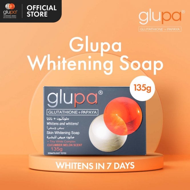 Glupa Glutathione & Papaya Skin Lightening & Brightening Soap 135g