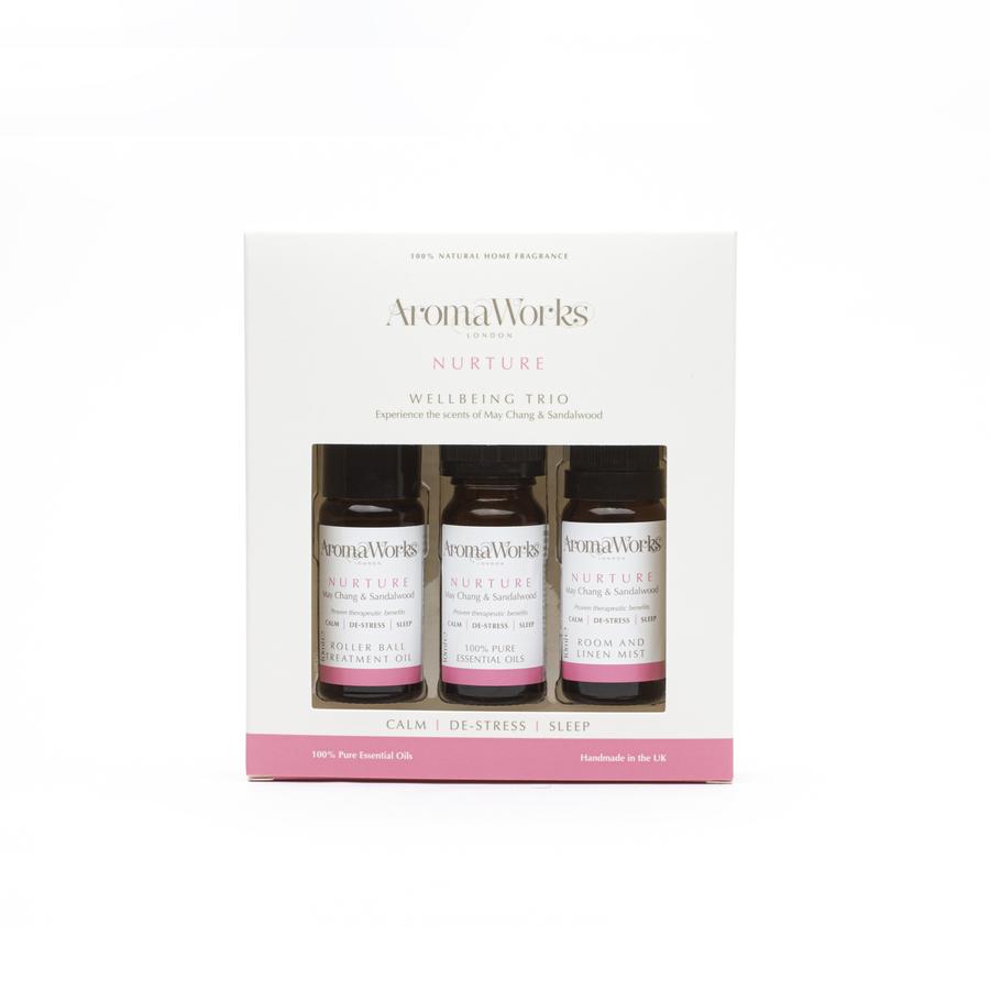 Aroma Works London Nurture Wellbeing Trio 3 x 10ml products - La Para London