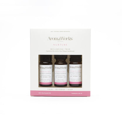 Aroma Works London Nurture Wellbeing Trio 3 x 10ml products - La Para London