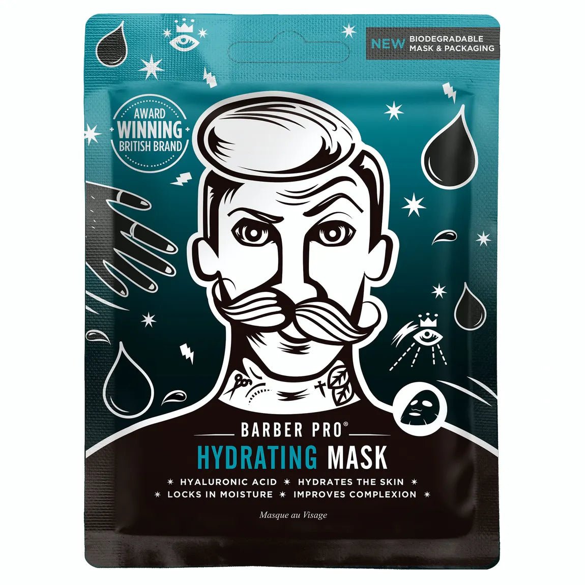 BARBER PRO Hydrating Hyaluronic Acid Sheet Mask - La Para London