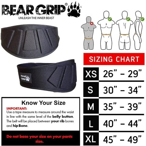 Bear Grip - Neoprene Curved Weight Lifting Belt - La Para London