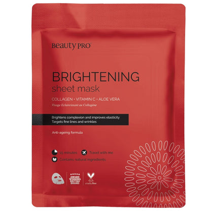 Beauty Pro BRIGHTENING Collagen Sheet Mask with Vitamin C - La Para London