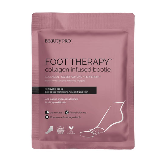 Beauty Pro FOOT THERAPY Collagen Infused Bootie with Removable Toe Tip - La Para London