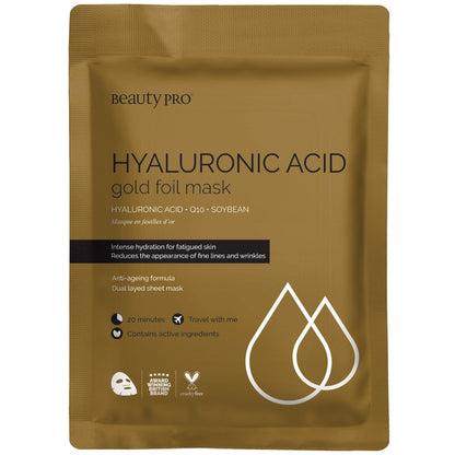 Beauty Pro HYALURONIC ACID Gold Foil Mask - La Para London