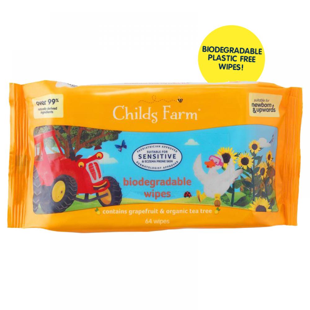 Childs Farm Biodegradable Wipes Graprefruit & Teatree 64 Pack - La Para London