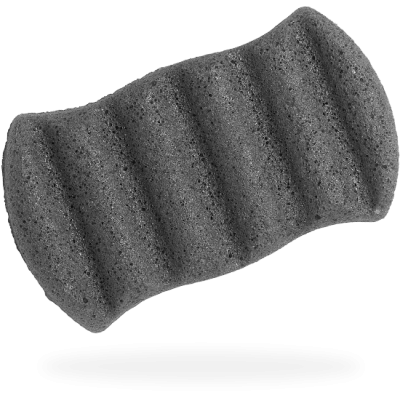 Konjac Sponge Co 6 Wave Body Sponge with Bamboo Charcoal - La Para London