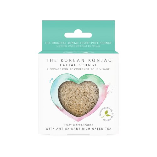 Konjac Sponge Co Heart Sponge With Green Tea - La Para London