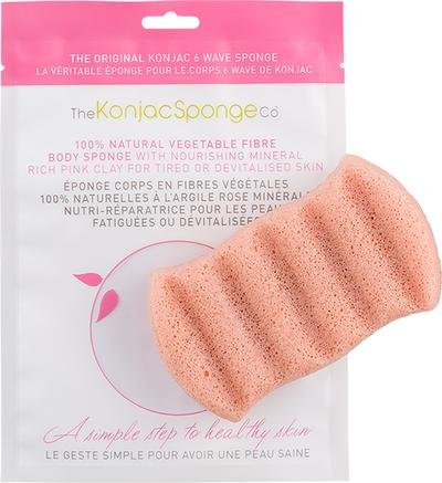 Konjac Sponge Co Konjac 6 Wave Body Sponge Pink Clay - La Para London