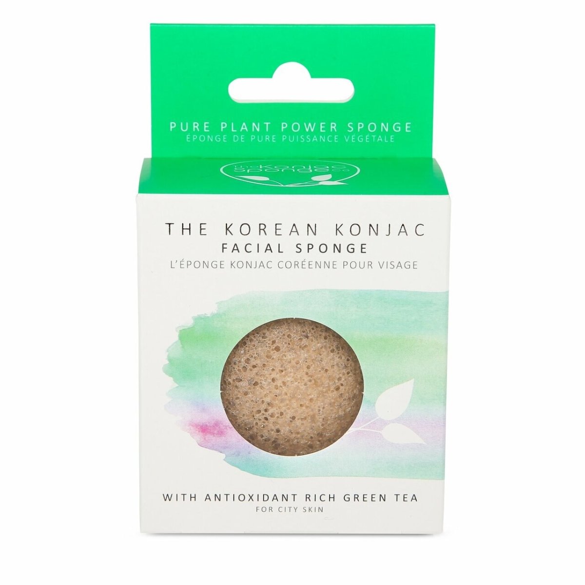 Konjac Sponge Co Premium Facial Puff Sponge with Green Tea (Purify Skin) - La Para London