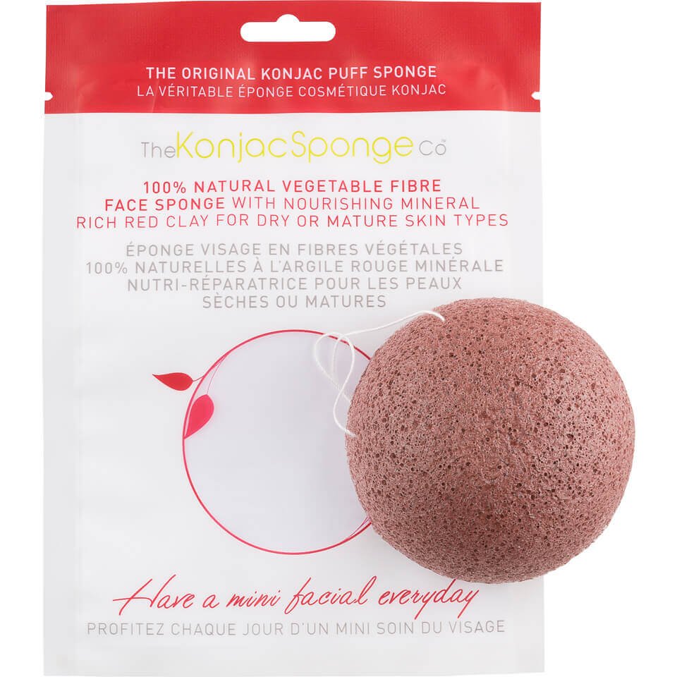 Konjac Sponge Co Puff Face Sponge With Red Clay - La Para London