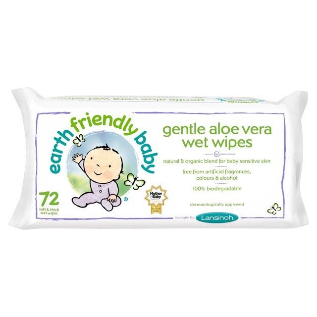 Lansinoh Earth Friendly Baby Wipes Aloe Vera x72 - La Para London