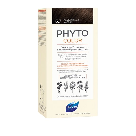 Phyto Hair Colour 5.7 Light Chestnut Brown 180g - La Para London