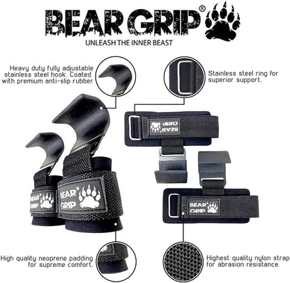 BEAR GRIP® - Premium Weight Lifting Hooks