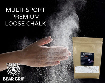 BEAR GRIP® - Loose Chalk - Sports Chalk for Sweat Free Hands and Maximum Grip, Weight Lifting, Cross-fit, Rock Climbing, Gymnastics, Pole Dancing, Bodybuilding